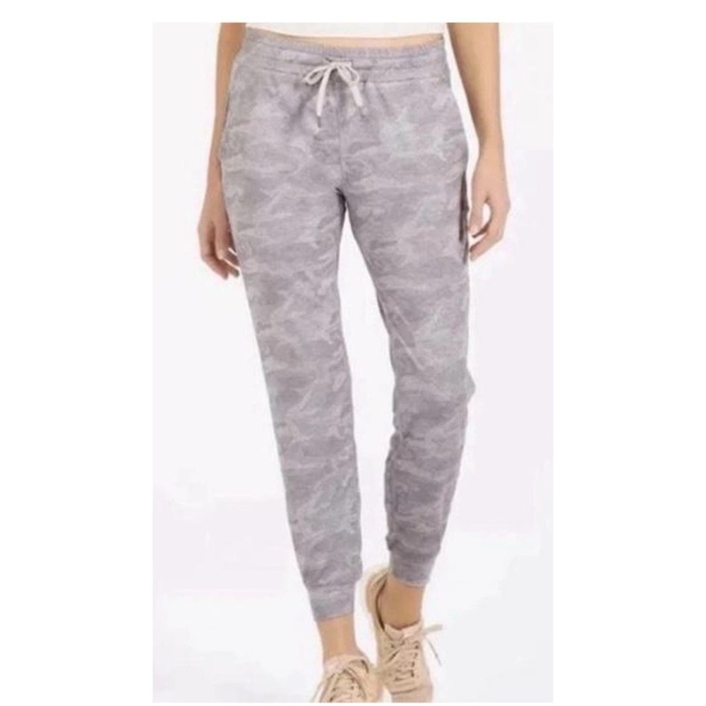 Vuori Performance Jogger Grey Camo Drawstring Sweatpants Dreamknit Women Medium